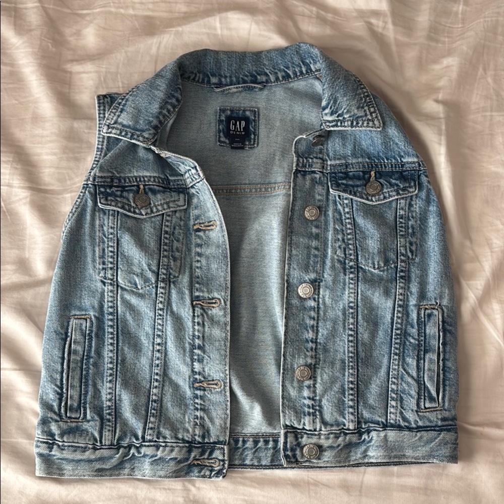 GAP Classic Blue Denim Vest